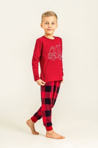 Rolypoly Erkek Çocuk Whoosh Ambulance Kırmızı Uzun Kol Pijama Takım Rp3871-c-v1 Rp3871-c-v1