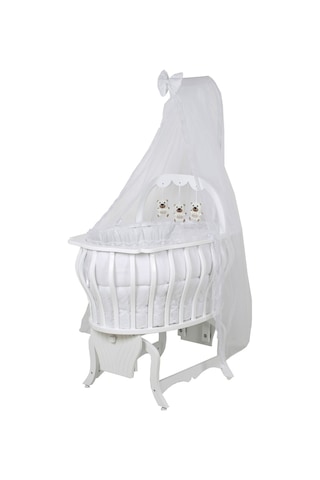 Setaymobilya Beşik, Hünkar Mdf Sallanan Beşik + Uyku Seti - Setay