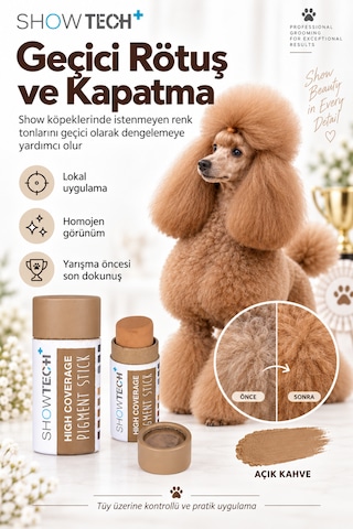 Showtech Colour-ıt El Yapımı Pigment Toz Geçici Köpek Tüy Boyası Açık Kahve