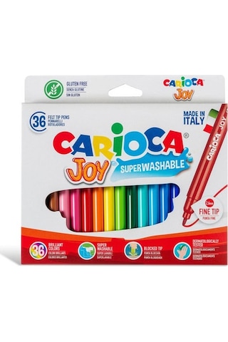 Carioca 40616 Joy Süper Yıkanabilir Keçeli Boya Kalemi 36'Lı