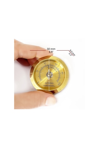 Analog Higrometre Nem Ölçer Humidor Puro Kutusu için Metal Çerçev N11.1835