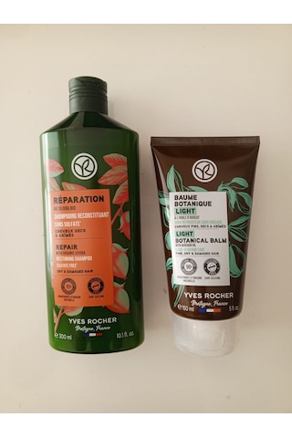 Yves Rocher Reparation Yıpranmış Saçlar İçin Onarıcı Şampuan 300 ML + Light Botanical Balm 150 ML
