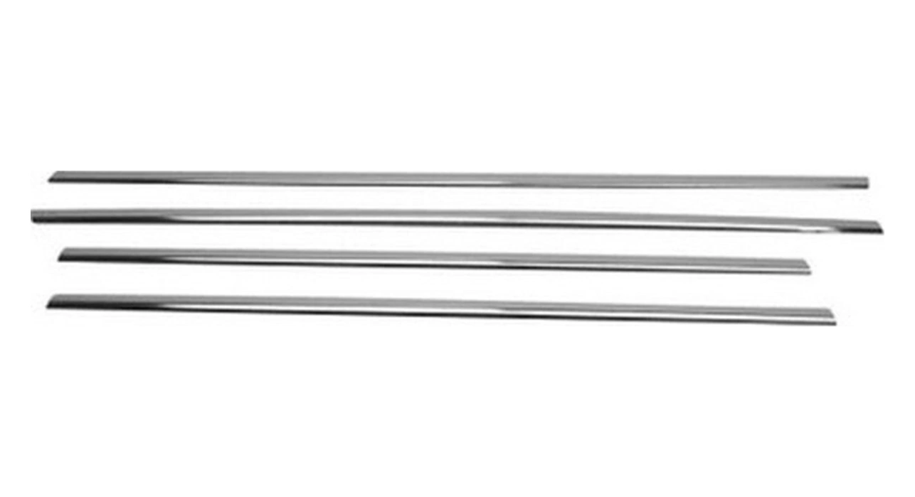 Ueskrom Ford Fiesta 2002-2003-2004-2005-2006-2007-2008 Krom Cam Çıtası 4 Parça Paslanmaz Çelik