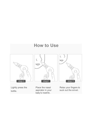 Yaozixa Mavi Yumuşak Materyal Bebek Burun Aspiratörü - Ters Akış Engeli, El Basma Tipi Burun Temizleyici