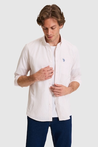 U.s. Polo Assn. Erkek Açık Pembe Gömlek Desenli 50324781-vr078 Acık Pembe