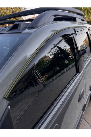 Ford Tourneo Courier Cam Rüzgarlığı Haki Yeşil Çift Sıra Kromlu 2024 Ve Sonrası 4-lü