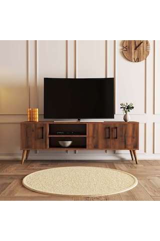 1582 EXXEN 150 CM AHŞAP AYAKLI TV ÜNİTESİ