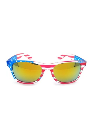 Patriotic Clear Frames Klasik Amerikan Bayrağı Güneş Gözlüğü B Çok Renkli