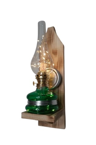 Nostajik Peri Ledli Gaz Lambası Aplik Yeşil