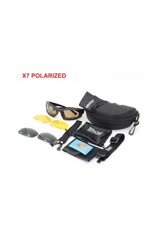 Daisy X7 Uv400 Polarize Değişebilir 4 Lensli Motorsiklet Gözlüğü N11.416