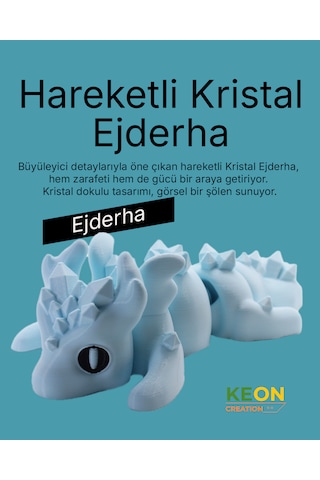 Hareketli Kristal Ejderha Oyuncak Ejderha