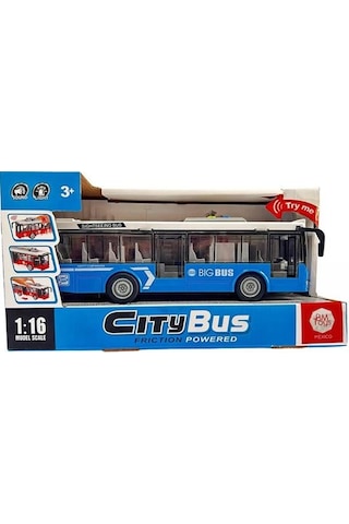 Ctoys Ses Ve Işıklı Oyuncak Şehir Otobüsü A1119-13 Mavi