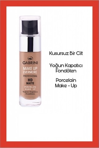 Gabrini Professional Hd Matte Porselen Yoğun Kapatıcı Fondöten 01 Gabrini Professional Hd Matte Porselen Yoğun Kapatıcı Fondöten 01