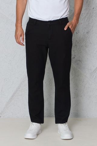 Blayn Jeans Erkek Fileto Cepli Yazlık Keten Pantolon Siyah