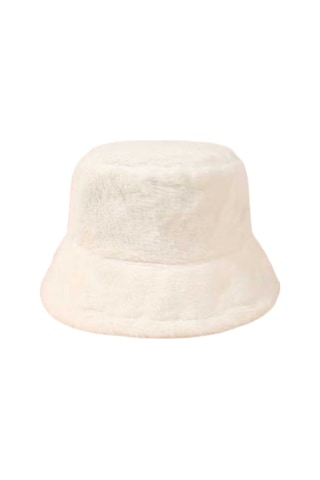 Uniquetrenders Kadın Ayarlanabilir Peluş Bucket Kova Şapka 2'li Set Gri - Ekru
