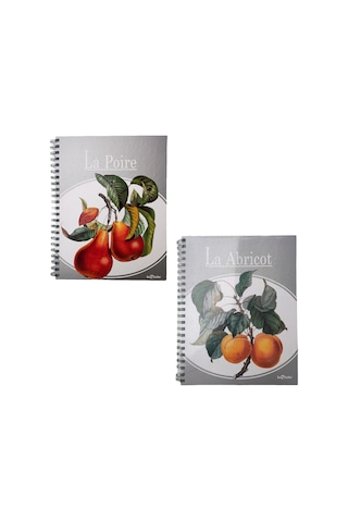 Le Color Meyveli 2+1 Kareli & Çizgili Spiralli Defter - 2 Adet