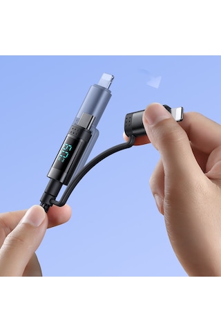 Mcdodo CA-1990 1.2 M 4 in1 60 W Dijital Ekranlı Hızlı Şarj Kablosu