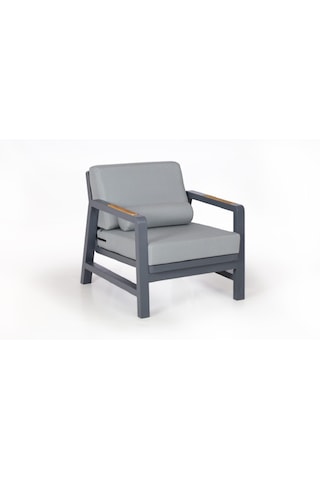 Madera Alüminyum Bahçe Balkon Oturma Grubu 3+1+1+masa Gri