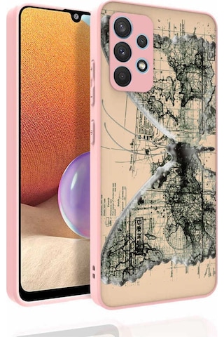 Galaxy A32 4g Kılıf Desenli Kamera Korumalı Parlak Zore Nora Kapak NO4