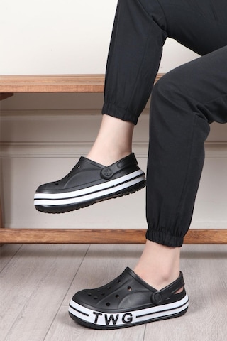 Siyah Eva Hafif Unisex Sabo Terlik Twg-216 G Siyah