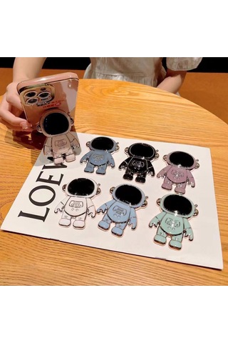 Kilifone - Telefon Standı Space Astronot Figürlü Cep Telefon Standı - Yeşil - T27215 Yeşil