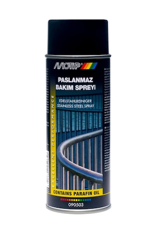 Motip Paslanmaz Bakım Spreyi Çelik Aksamları Temizleme Spreyi 400 Ml 1 Adet Hollanda Üretim
