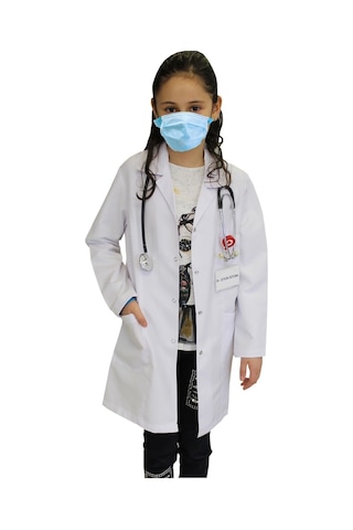 Kız Çocuk Doktor Önlüğü 2 -15 Yaş Beyaz