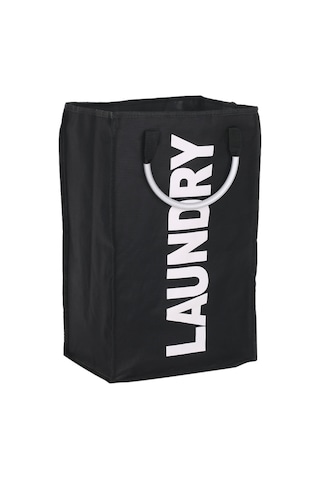 Cbtx Pratik Katlanabilir Çamaşır Torbası Kirli Giysileri Yıkama Çamaşır Sepeti Alaşım Saplı - Siyah Diğer