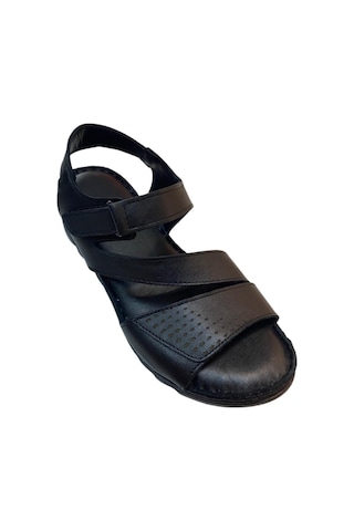 Neon Akm-088 Kadın Siyah Hakiki Deri Sandalet - 36 Siyah