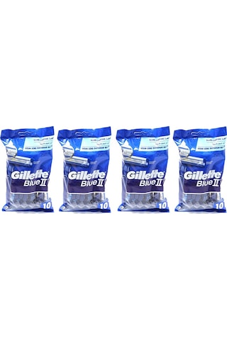 Gillette Blue2 Kullan-At Tıraş Bıçağı 4 x 10'lu