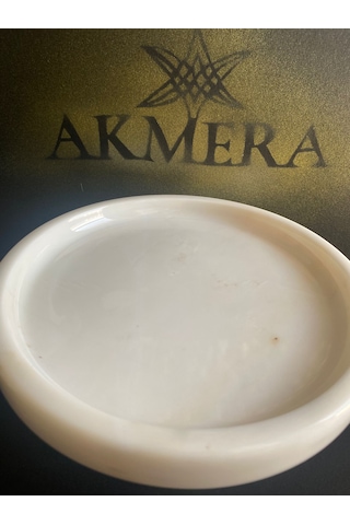 Mermer Ayaklı Sunum Standı Beyaz