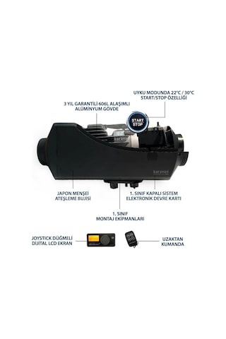 Coolman Thermon D4t 5kw Webasto Tipi Dizel Ortam Isıtıcı Start/stop - 12v-1016