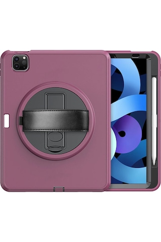 Newface İpad Uyumlu Pro 11 2018 Kılıf Hand Strap Tablet Kılıfı Glblseme - 74 - Mürdüm