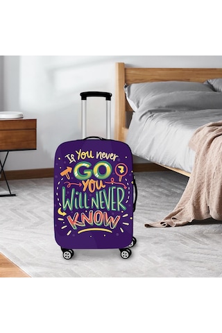 Suntek Elastik Bagaj Kapağı Anti Scratch Bavul Koruyucu Mor-30-32-inç Mor