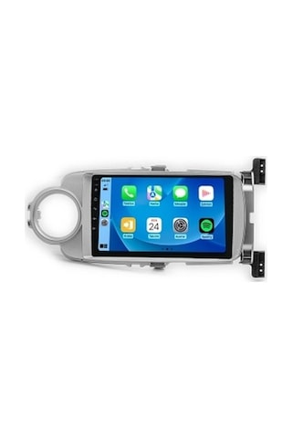 Toyota Yaris 2012-2019 Gri 4gb Ram 64gb Hafıza 8 Çekirdek Carplay Kamera Android Multimedya 9"