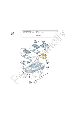 Passat B8 Arka Tavan Lambası Led 5g0947291k