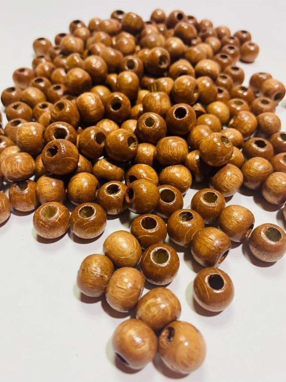 10 Mm Meşe Rengi Ahşap Boncuk - 100 Gram