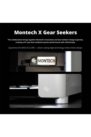 Montech X Gear Seeker, King 95 Ultra Çift Odacıklı Atx Oyun Kasası, Yüksek Hava Akışı, Alüminyum G/ç