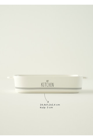 Bella Maison My Kitchen 2'li Porselen Fırın Kabı Seti Beyaz
