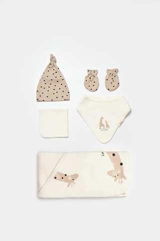 BabyCosy Bebek 10 Parça Set, %100 Organik Pamuk, Bebek Ve Yenidoğan Serisi, Hastane Çıkışı Seti - Csy5112 Ekru - Vizon