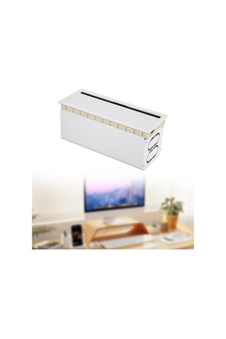 Homyl Ofis Ev Masası Için Kablo Yönetim Kutusu Alüminyum