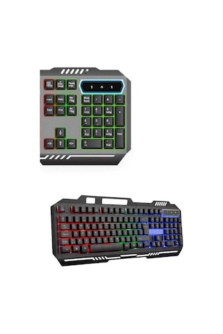 Rgb Işıklı Gaming Oyuncu Klavye Q Klavye Mouse Hediyeli