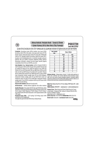 Alleva Holistik Hairball Tüy Yumağı Light Kilo Kontrolü Tavuk & Ördek Tahılsız Yetişkin Kedi Maması 400 Gr