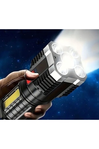 Usb Şarjlı 4 Modlu El Feneri Çok Renkli
