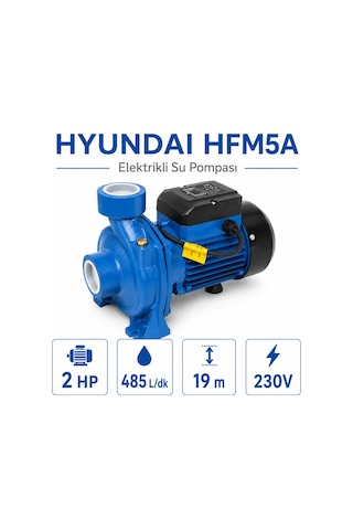 Hyundai Hfm5a Elektrikli Su Pompası 2 Hp 1.5 Kw 485 L/dk 19 M Basma