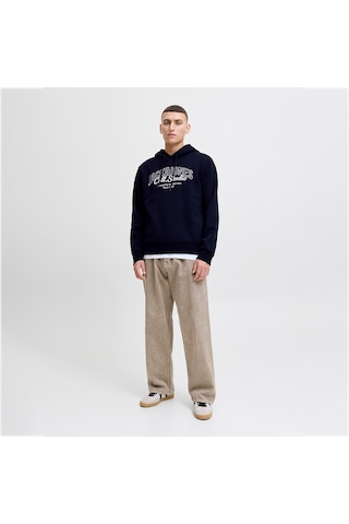 Jack & Jones Jack&jones Makoto Erkek Lacivert Kapüşonlu Sweatshirt Lacivert