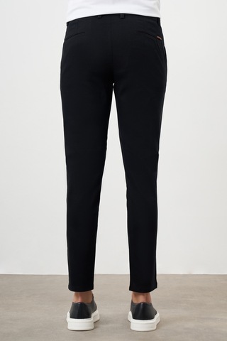 Morven Erkek Siyah Yazlık Pileli Slim Fit Chino Pantolon Siyah