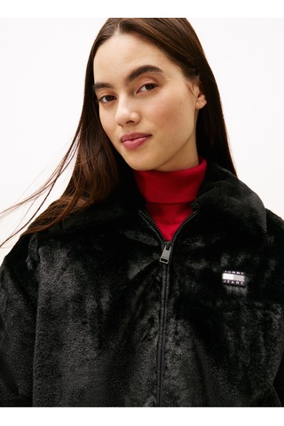 Tommy Hilfiger Tjw Suni Kürk Kadın Siyah Ceket Dw0dw21669bds Siyah