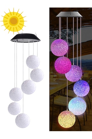Greentech Güneş Enerjili Renk Geçişli Kristal Top Aydınlatma / GT-SL10