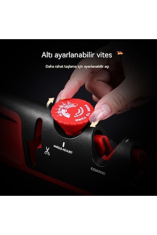 Airron Ayarlanabilir Açıya Sahip Ev Tipi Elmas Kalemtıraş-siyah